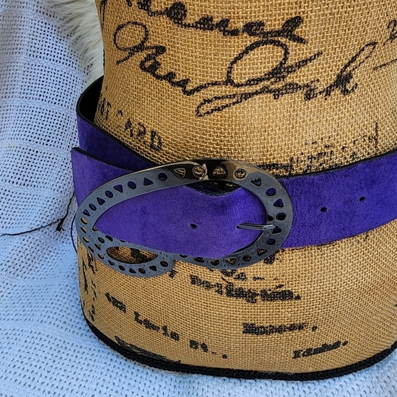 Missoni Purple‎ suede abstract belt S/M NEW main image 5